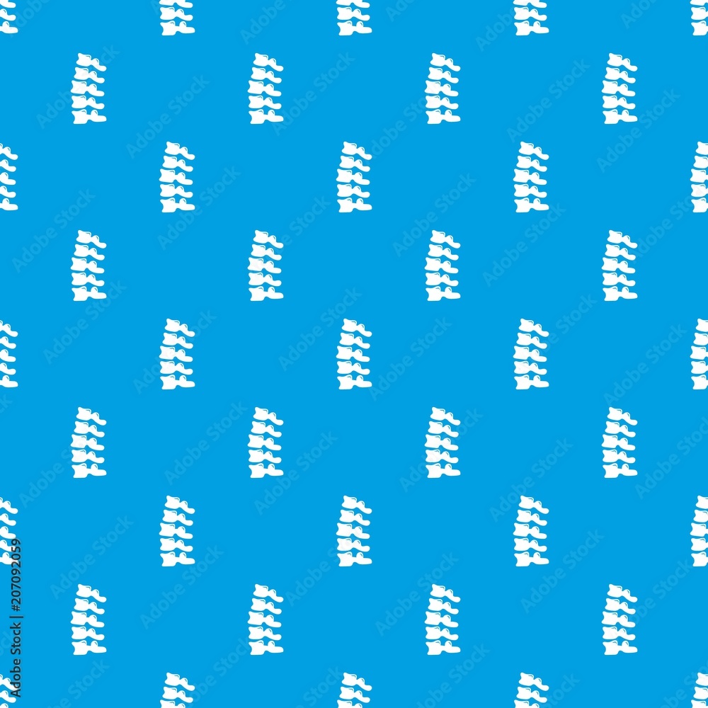 Poster vertebrae pattern vector seamless blue repeat for any use