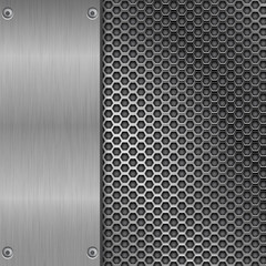 Metal brushed texture with perforation