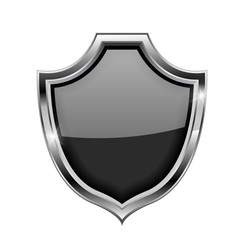 Black security shield sign