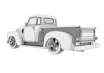 sketch pickup car vector © Dzmitry