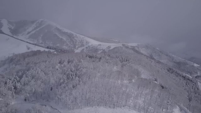 長野県・白馬・雪景色・空撮