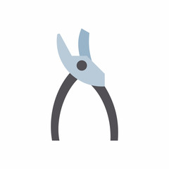 Secateurs icon. Garden pruner icon. flat style. isolated on white background