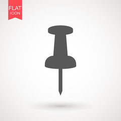 Pin icon vector. Location sign Isolated on white background. Navigation map, gps, direction, place, compass, contact, search concept. Flat style for graphic design, logo, Web, UI, mobile app, EPS10.