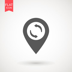 Pin icon vector. Location sign Isolated on white background. Navigation map, gps, direction, place, compass, contact, search concept. Flat style for graphic design, logo, Web, UI, mobile app, EPS10.