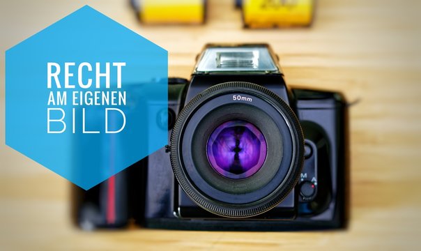 Kamera mit Recht am eigenen Bild in english right on your own picture