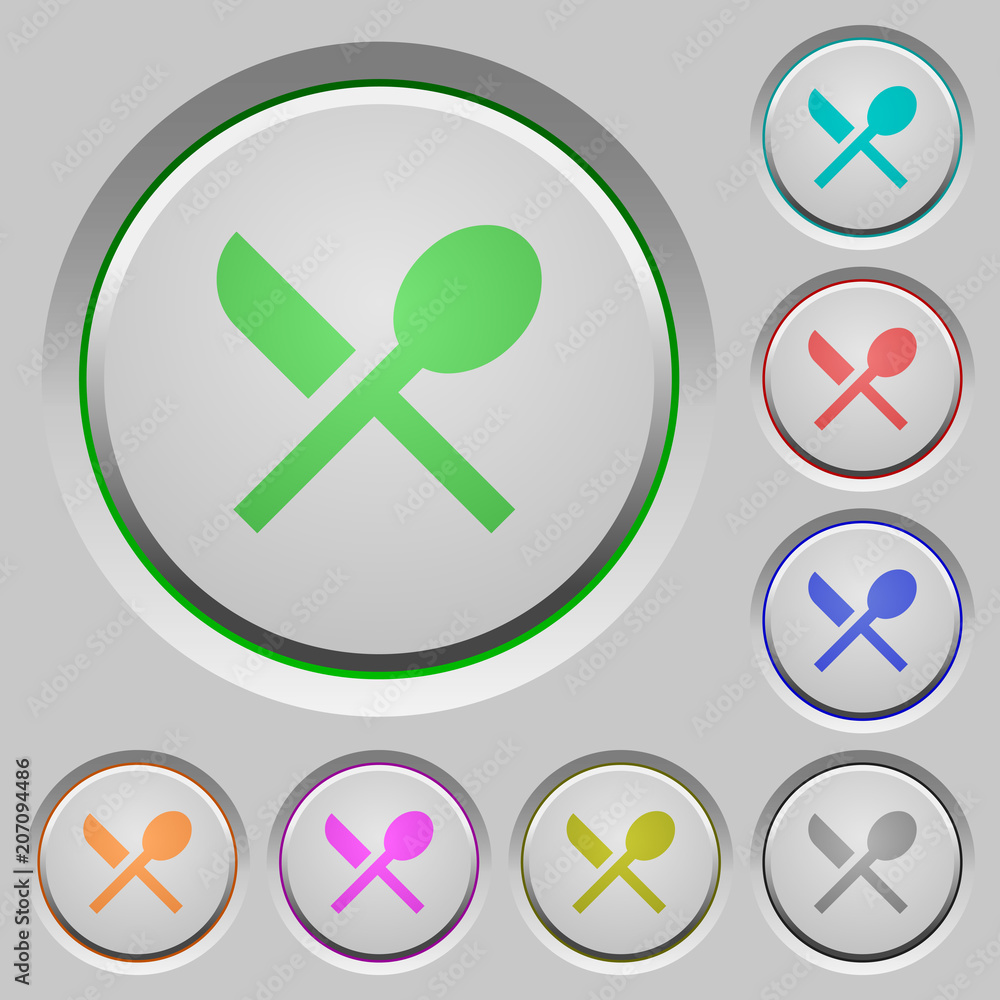 Poster dining push buttons