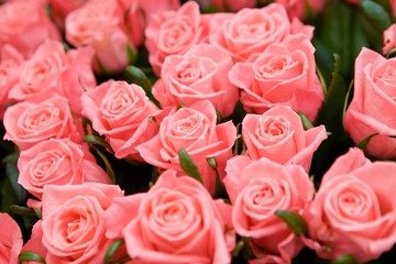 The composition is made by florists from fresh flowers.