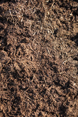 Fertilizer from manure as an abstract background