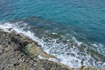 Foamy Seaside Cliff of the Mediterranean 