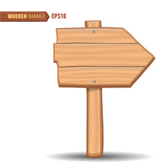Wooden signboards, vector wood arrow sign billboard.