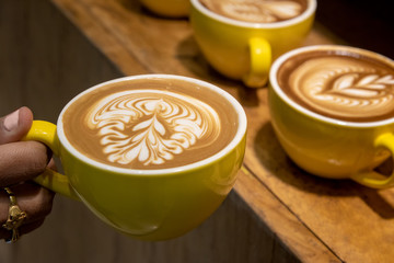 coffee cup latte art