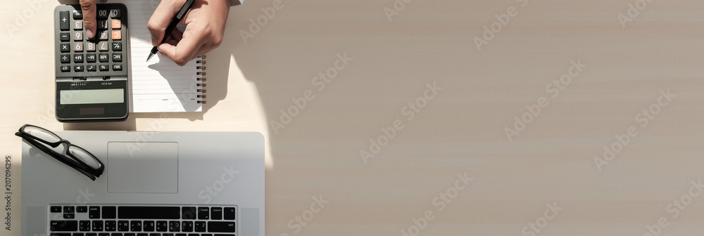 Aufkleber computers the view from the top business banner with copy space