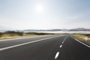 Urban landscape road