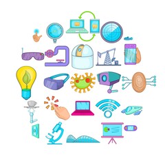 Progressive icons set. Cartoon set of 25 progressive vector icons for web isolated on white background