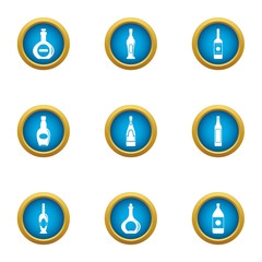 Tincture icons set. Flat set of 9 tincture vector icons for web isolated on white background