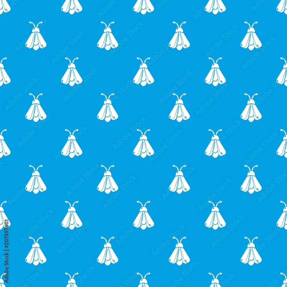 Poster Butterfly pattern vector seamless blue repeat for any use