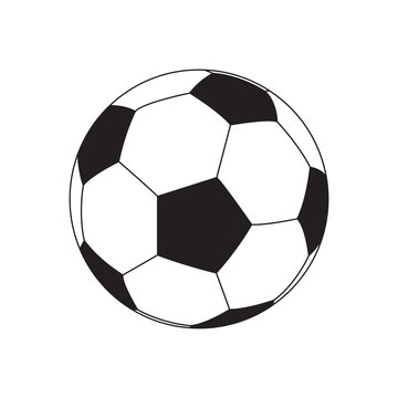 Soccer ball. Flat vector icon or illustration on white background.