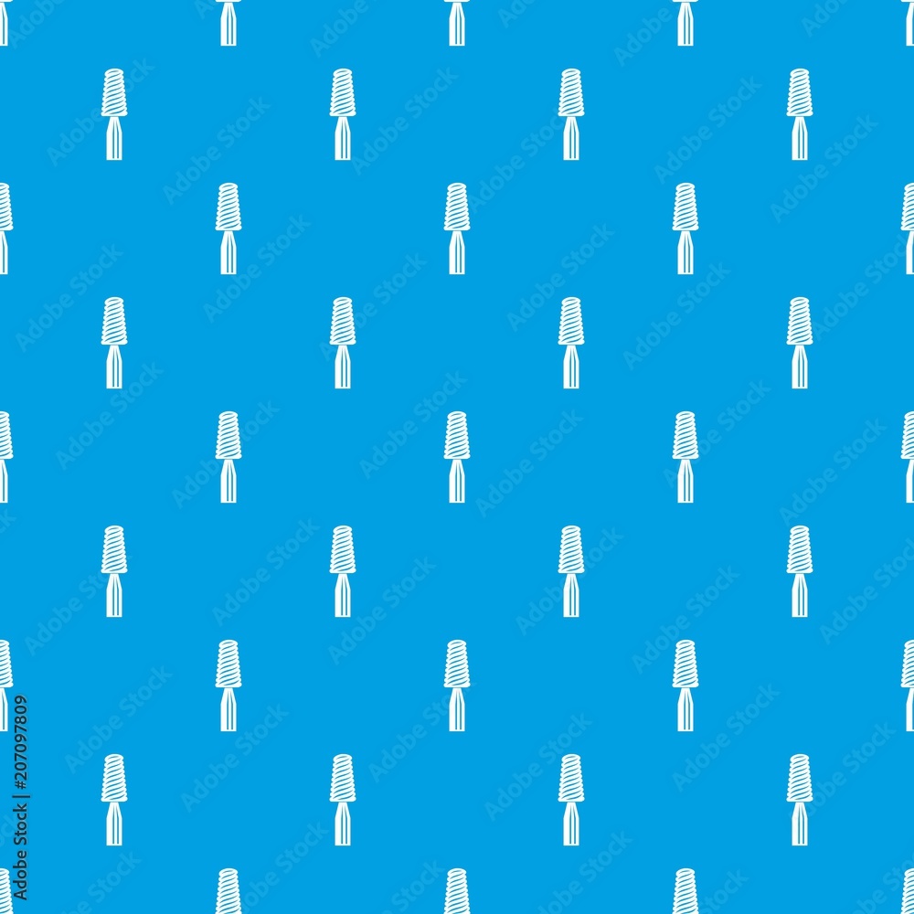 Poster tooth screw pattern vector seamless blue repeat for any use