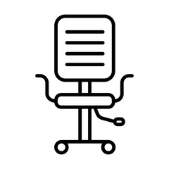 Office chair icon vector