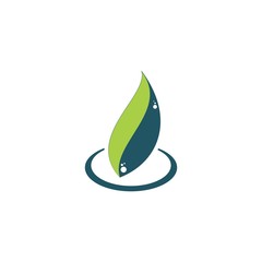 leaf water nature logo