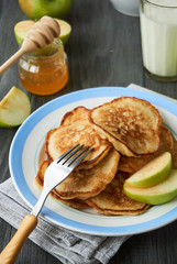 Apple fritters on a plate              