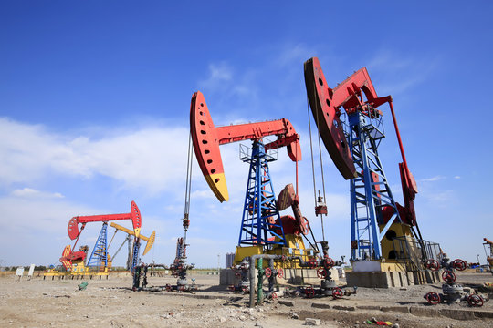 Oil pipeline in oil field