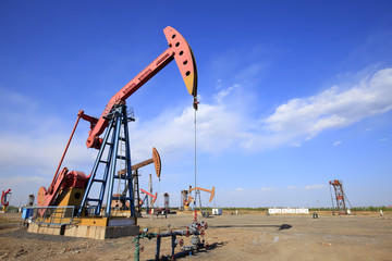 Oil pipeline in oil field