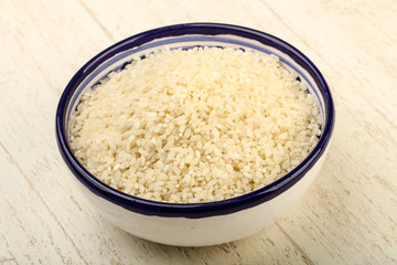 Raw rice heap