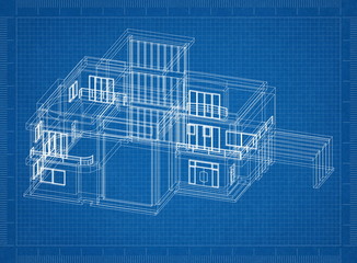House architect design blueprint