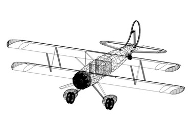 Airplane Architect blueprint - isolated