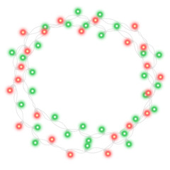 Christmas tree light string garland