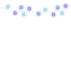 String light garland and text space