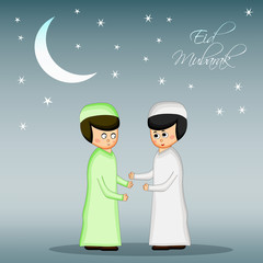 Illustration of Muslim festival Eid background