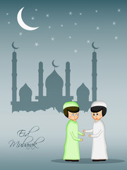 Illustration of Muslim festival Eid background