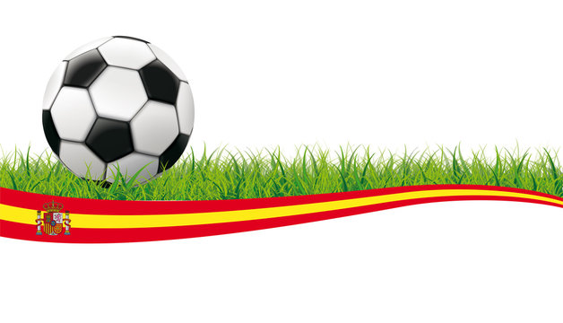 Football Grass Header Spain White Background