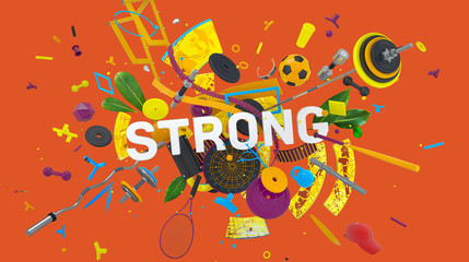 Trendy concept Strong
