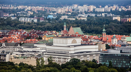 Fototapeta premium View from Palace of Culture and Science in Warsaw, Poland 