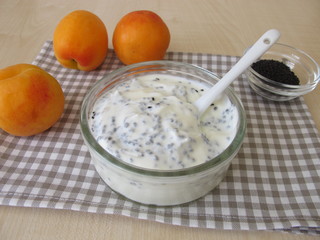 Joghurt Dessert mit Basilikumsamen