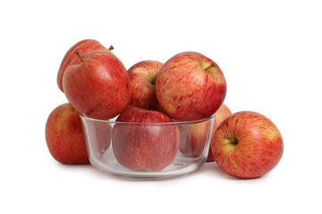 Red apple isolated on white background