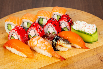 Japan sushi and roll