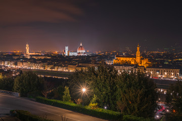Fototapeta na wymiar View of Florence city at night 