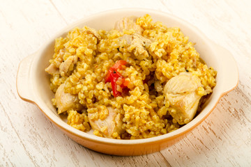 Bulgur with chicken