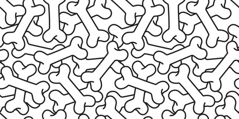 dog bone seamless pattern vector french bulldog pug isolated background