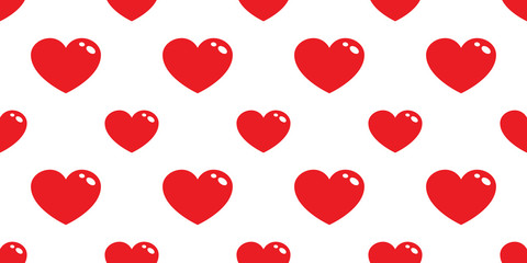 heart Seamless pattern vector valentine icon love cartoon doodle isolated wallpaper background red