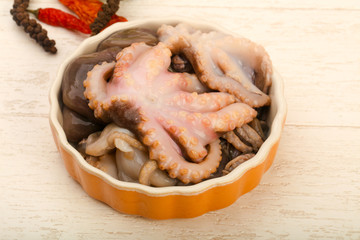Raw octopus