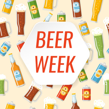 Beer week colorful poster