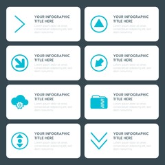 Flat cloud and networking, arrows, folder, cursors infographic timeline template for presentations, advertising, annual reports