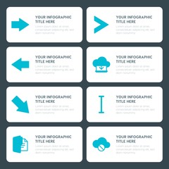 Flat cloud and networking, arrows, folder, cursors infographic timeline template for presentations, advertising, annual reports