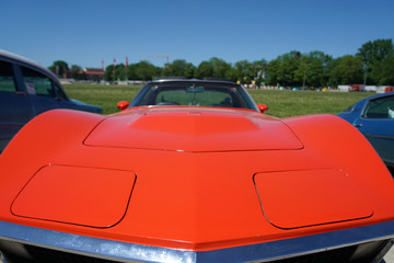 These are pictures of very old cars in very good condition, taken at a public exhibition

