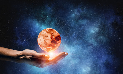 Venus planet in hand